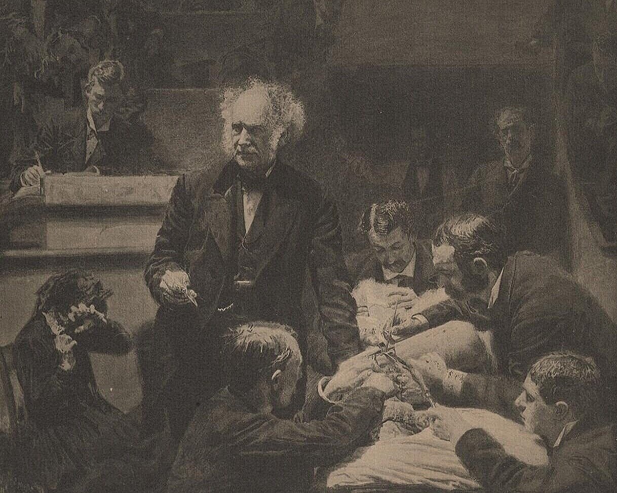 Collotype of "The Gross Clinic," 1876. 