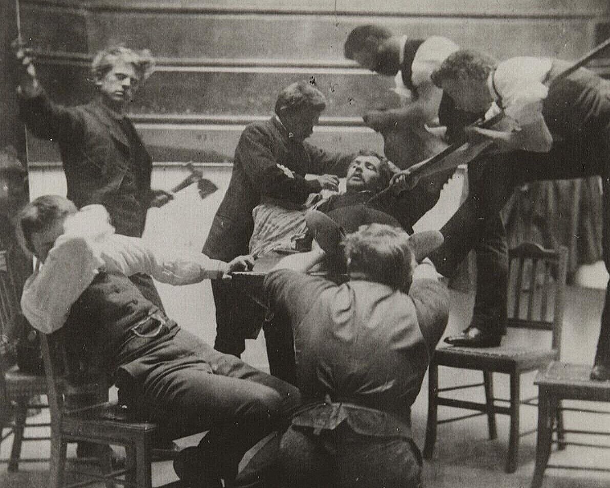 Parody of "The Gross Clinic," 1875-1876.