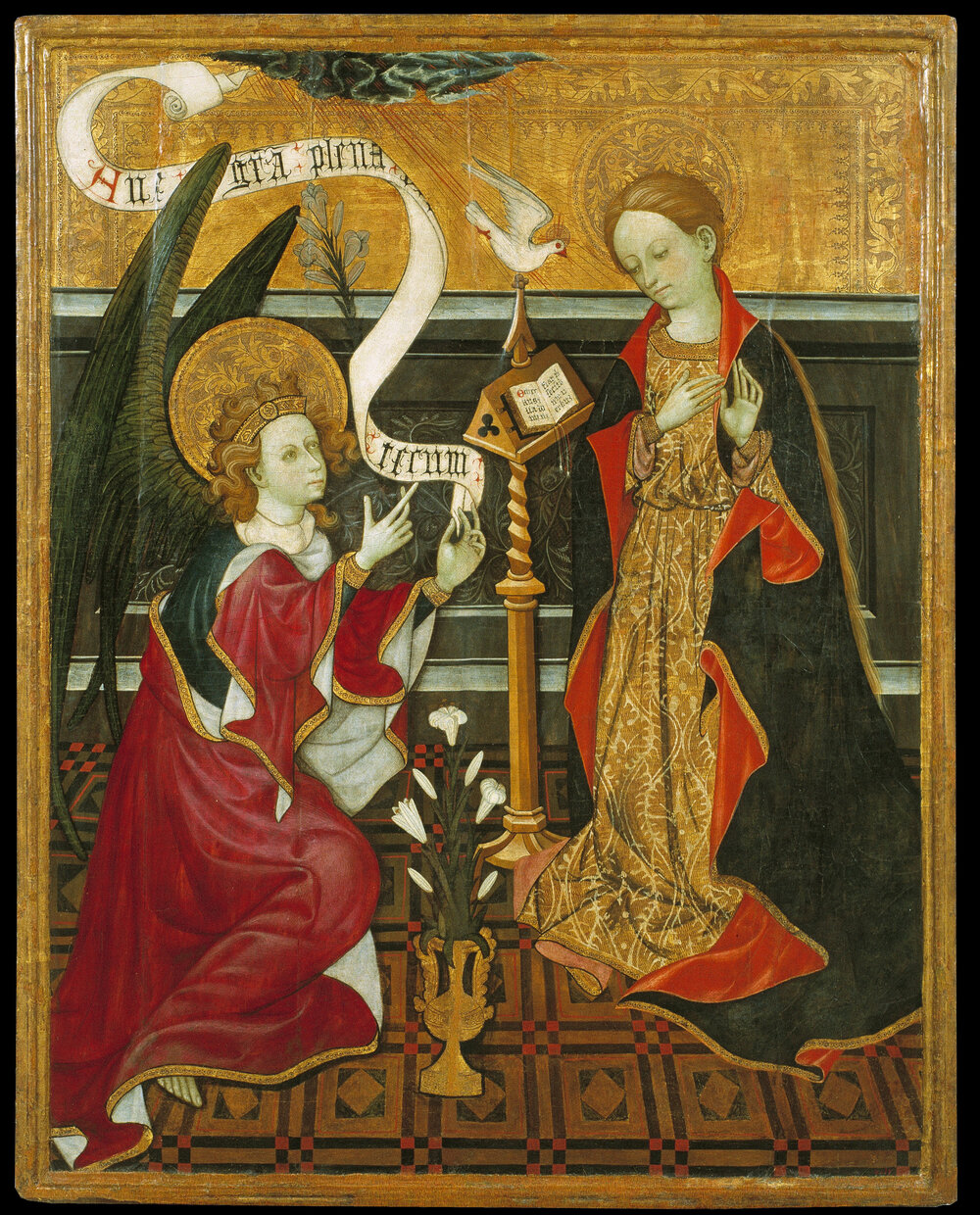  Unknown artist,  Annunciation,  c. 1420. Museu Nacionale d’Art de Catalunya.  