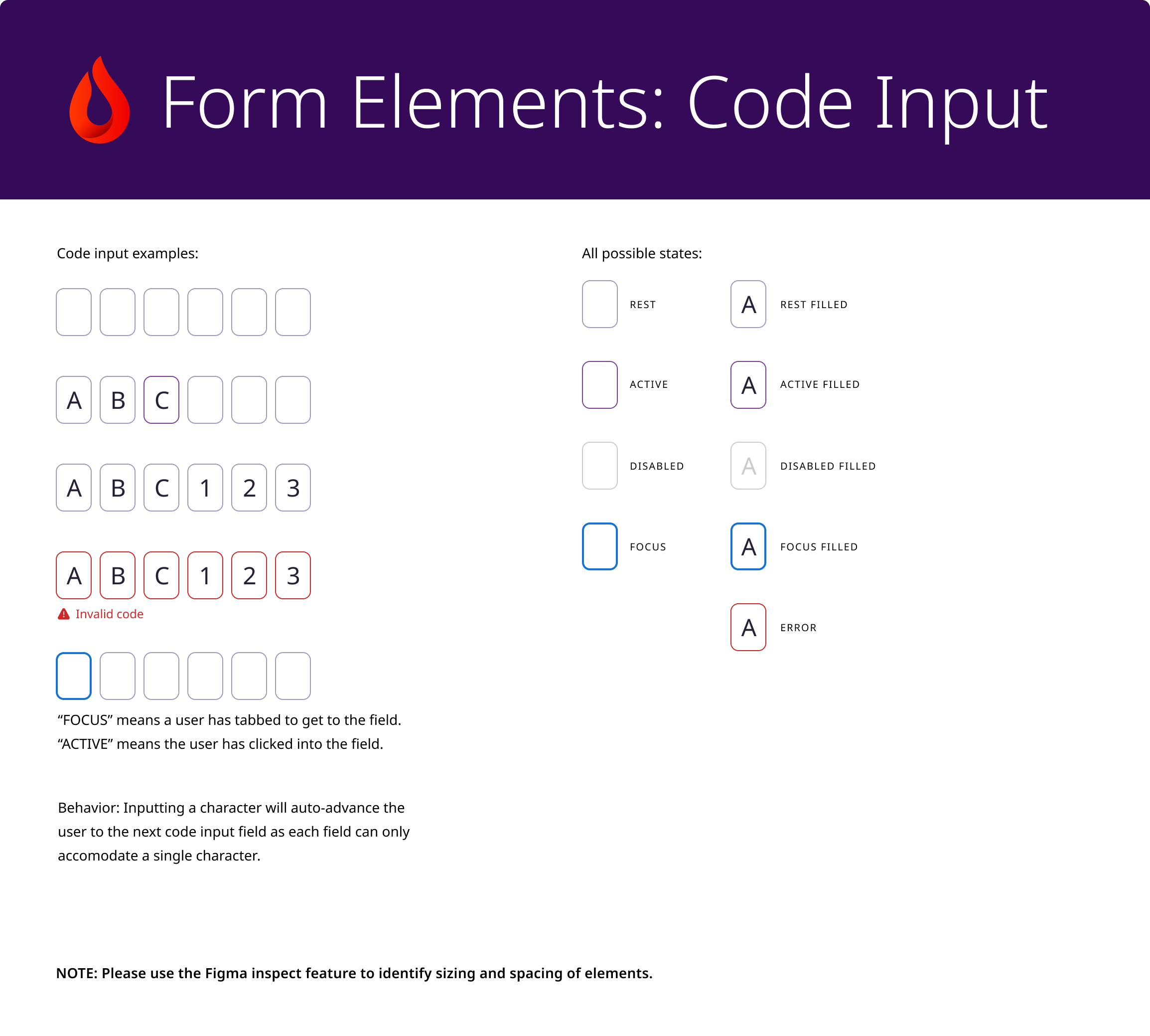 Form Elements - Code Input (Sticker Sheet & Documentation).png