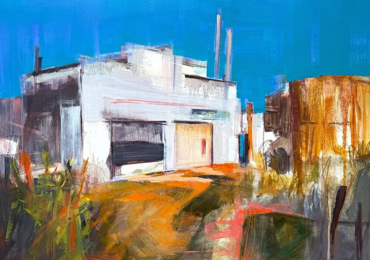 Cannery Row, Oil on paper, 48 x 69 cm