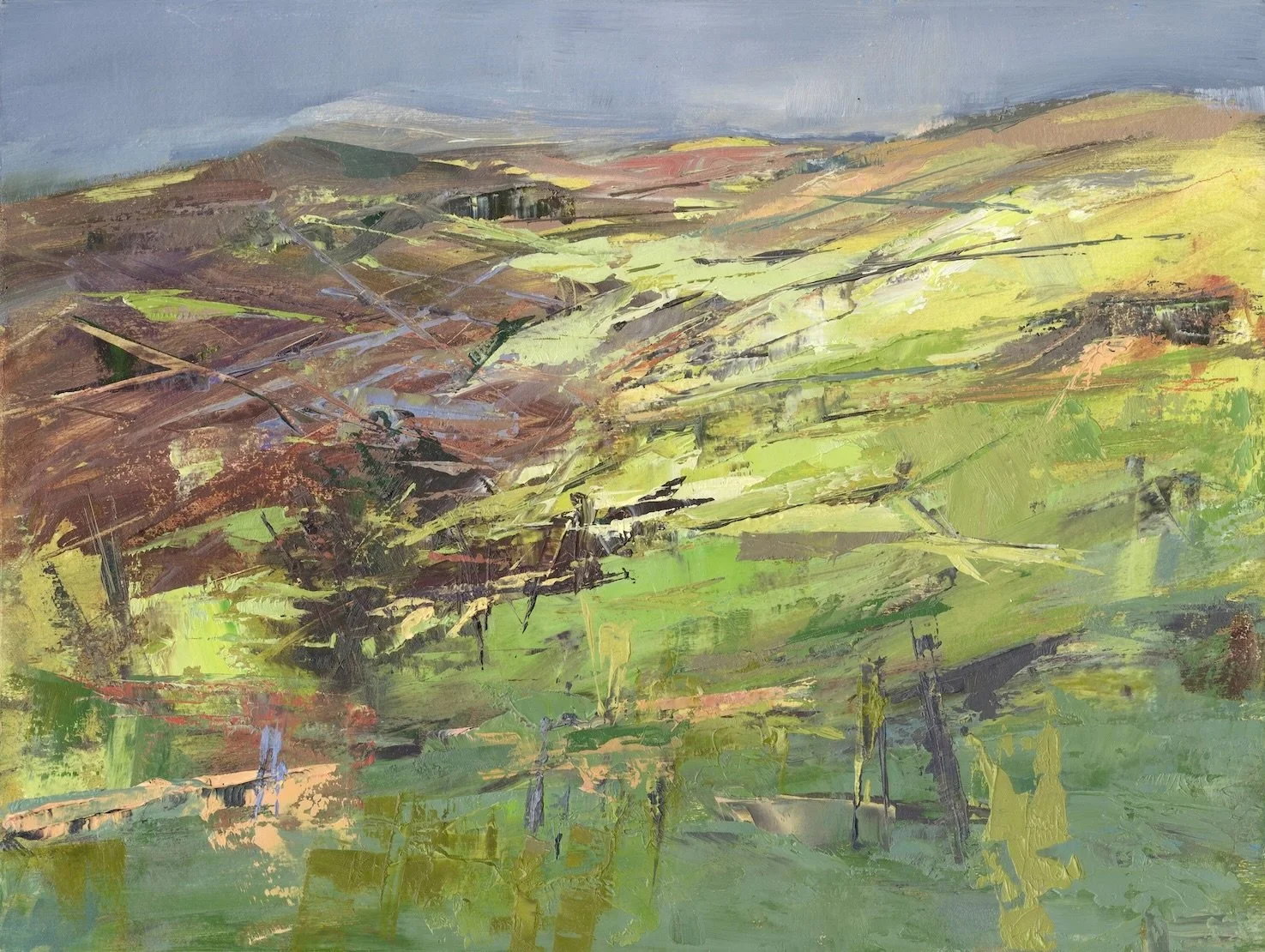 Peak District hills,  Oil on board, 23 x 30 cm
