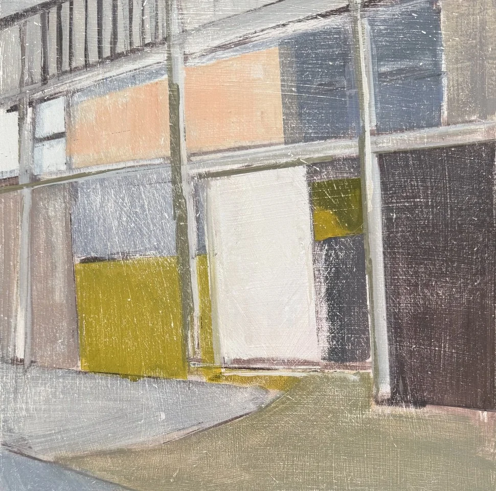 Park Hill Sheffield, Oil on board, 28 x 28 cm