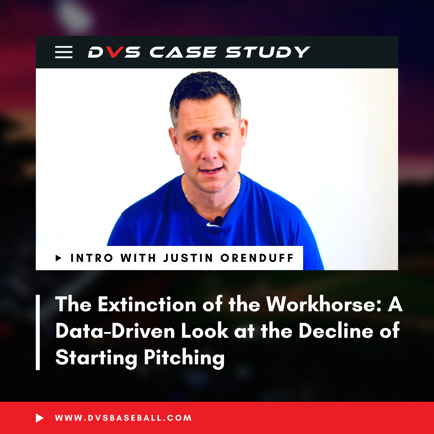 The Extinction of the Workhorse: A Data-Driven Look at the Decline of Starting Pitching