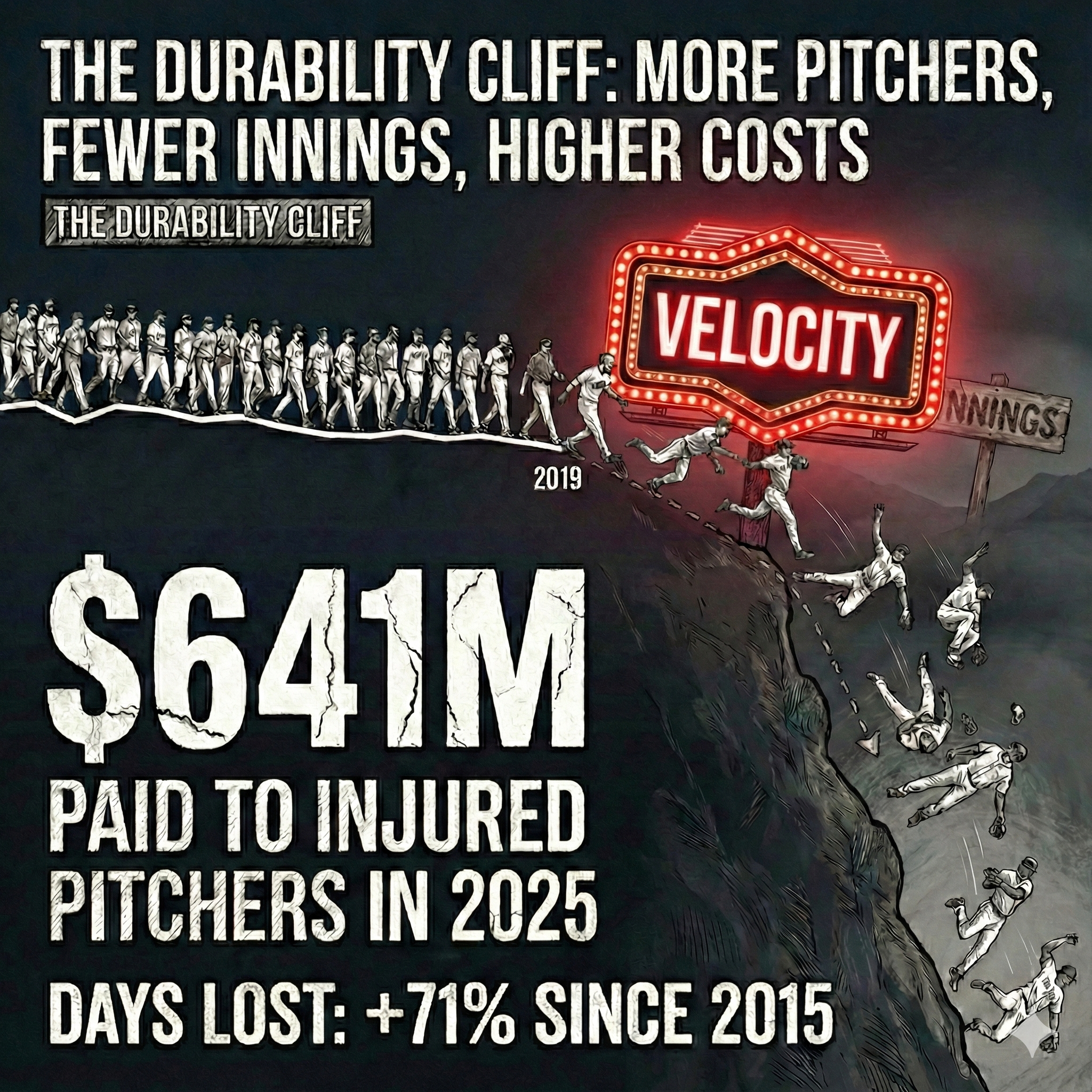 The Durability Cliff: Why MLB Needs 42.7% More Pitchers