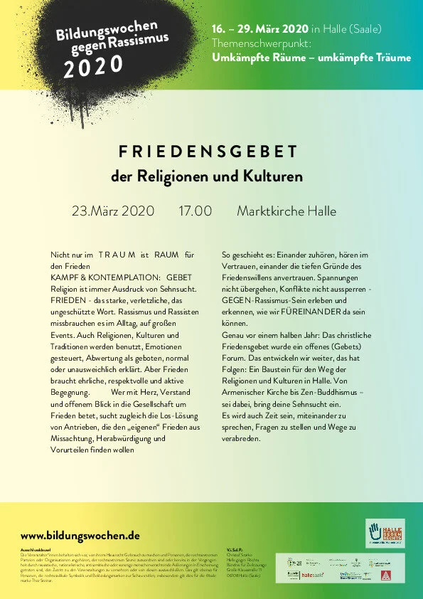 23. Mrz: Friedensgebet in der Marktkirche
