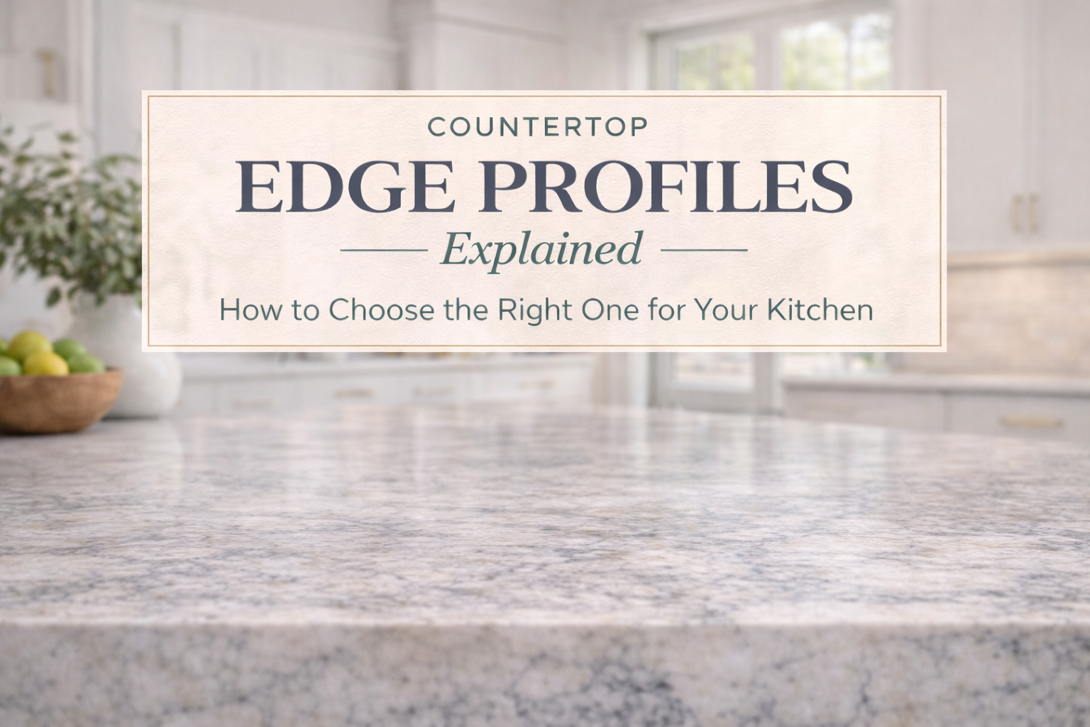 Countertop Edge Profiles Explained: How to Choose the Right One for Your Kitchen