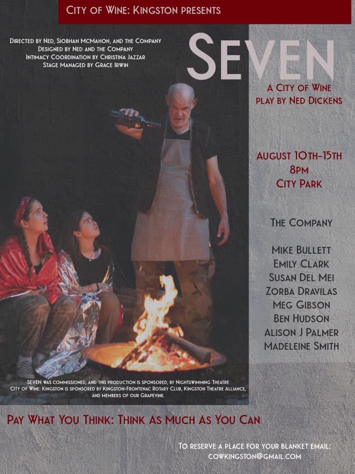 Poster for SEVEN, the last play cycle of City of Wine written by Ned Dickens.