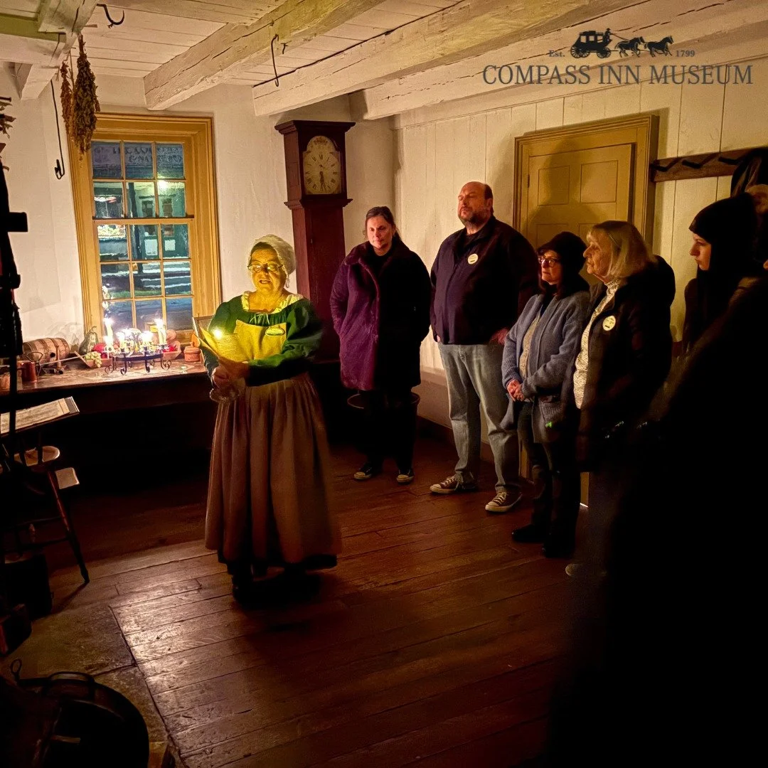 🎃 A huge THANK YOU to everyone who dared to visit Compass Inn Museum’s Haunted Halloween Tales! 👻 From chilling conclusions to avid mystery, we enjoyed getting to share our thrilling tale with you! 
Join us for one of the other Candlelight N