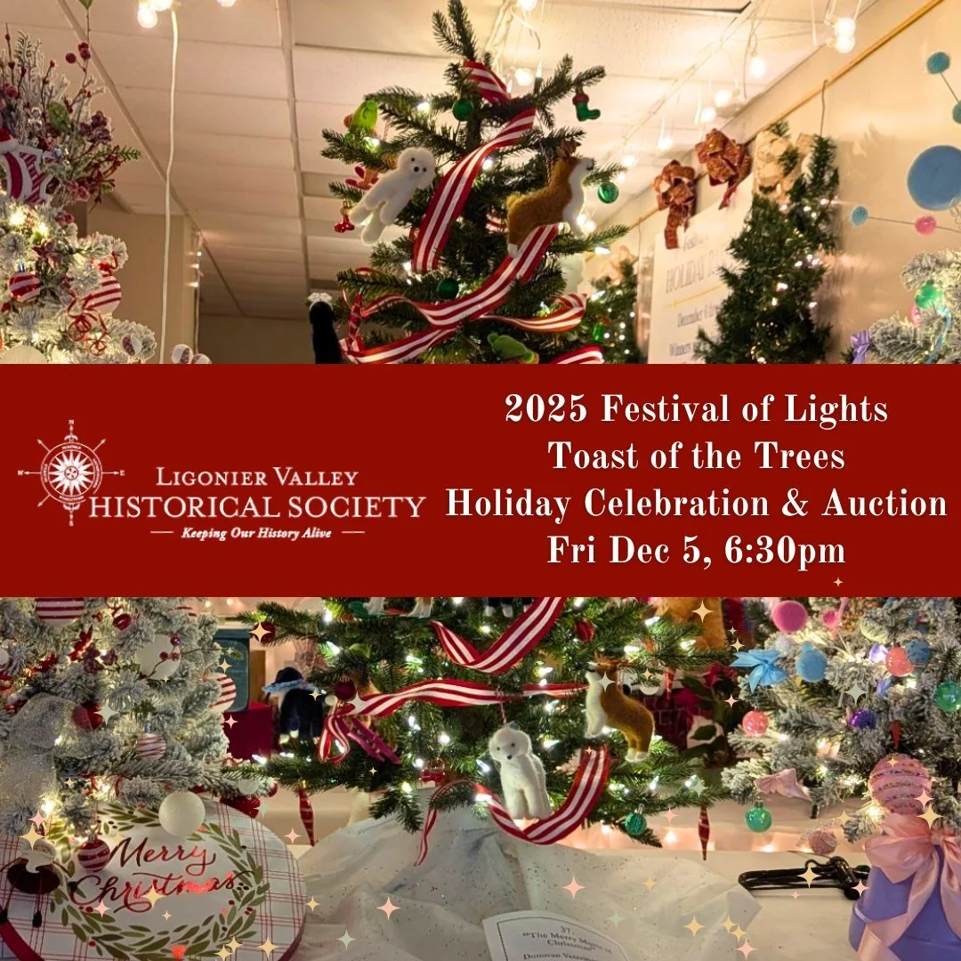 ✨🍸 We are eagerly awaiting Festival of Lights move-in day TOMORROW! The Ligonier Town Hall Community Room will be transformed into a holiday wonderland!

Toast To The Trees: 2025 Festival of Lights Holiday Celebration &amp; Auction will take place o
