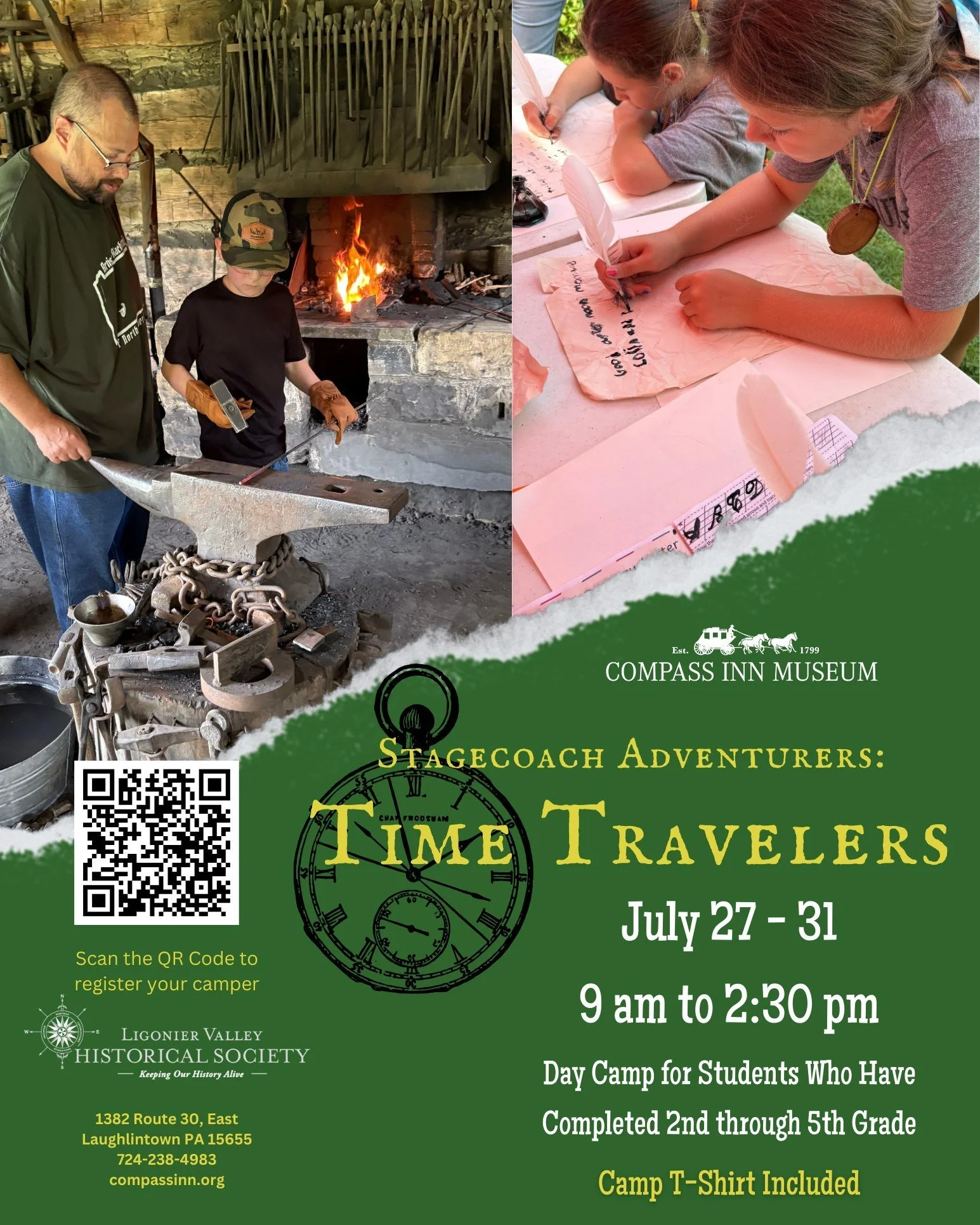 Psst&hellip; our summer camp is this close to being full! 

If your time traveler loves history and hands‑on fun, grab a spot while you still can. Eligible campers have completed 2nd through 5th grade. 

For more information on registering your campe