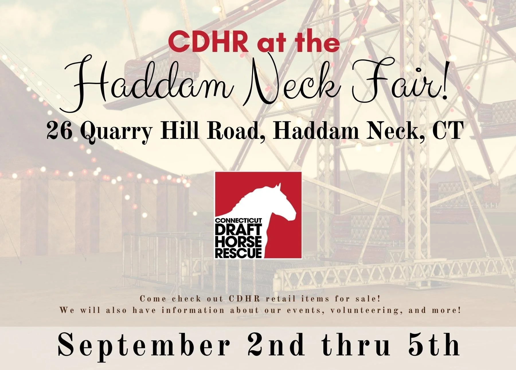 CDHR at Haddam Neck Fair — Connecticut Draft Horse Rescue