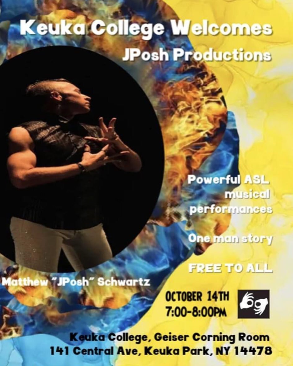 Thanks for the invite Keuka! If you&rsquo;re free, come to the first ever, JPosh Productions: &ldquo;One man show&rdquo; about the ups and downs of an adult journey through life. It&rsquo;s gonna be a mixed bag of signed musical performances and the 