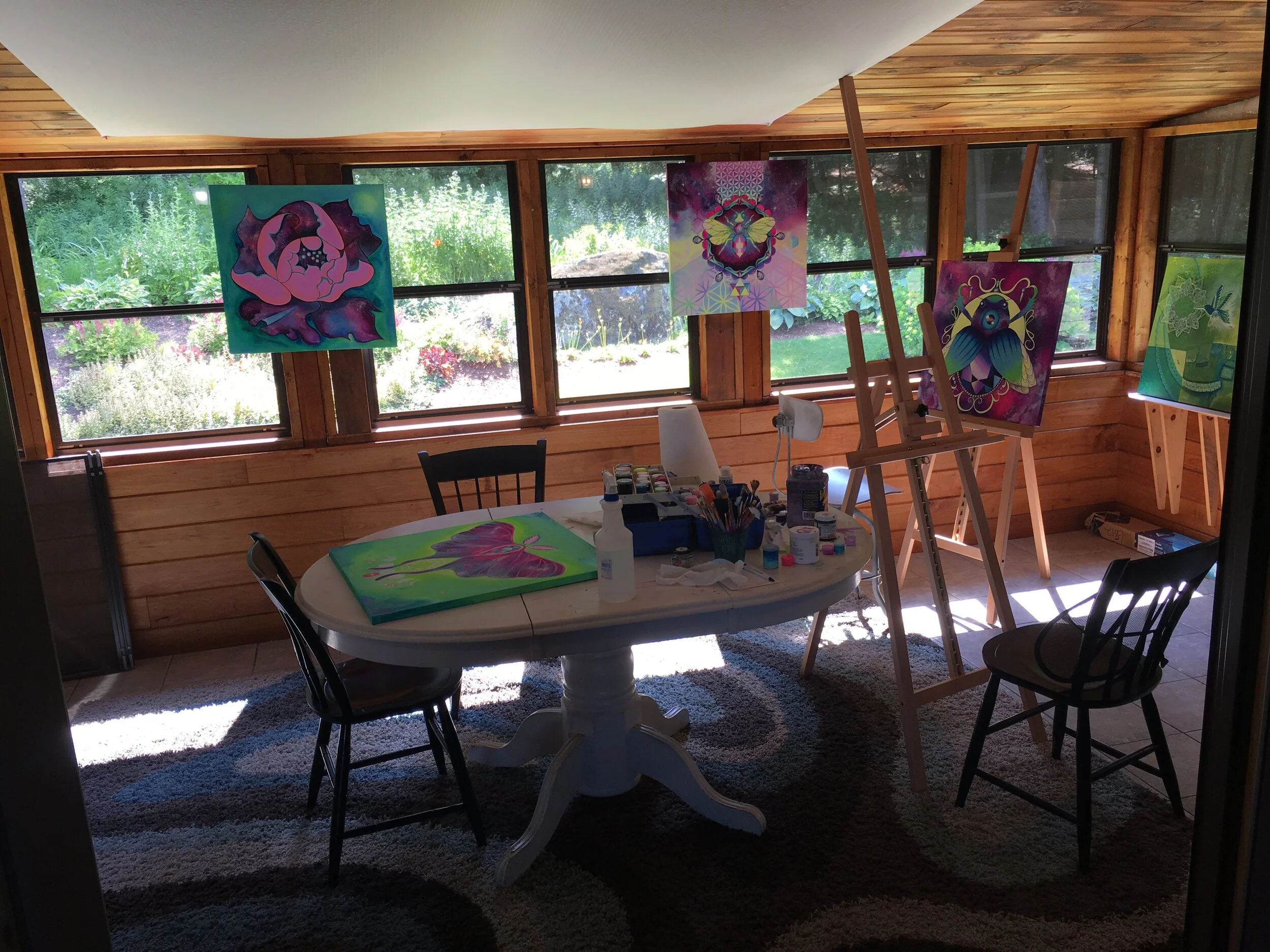 Seasonal Back Porch Studio, Vermont, Summers only 2011-2018