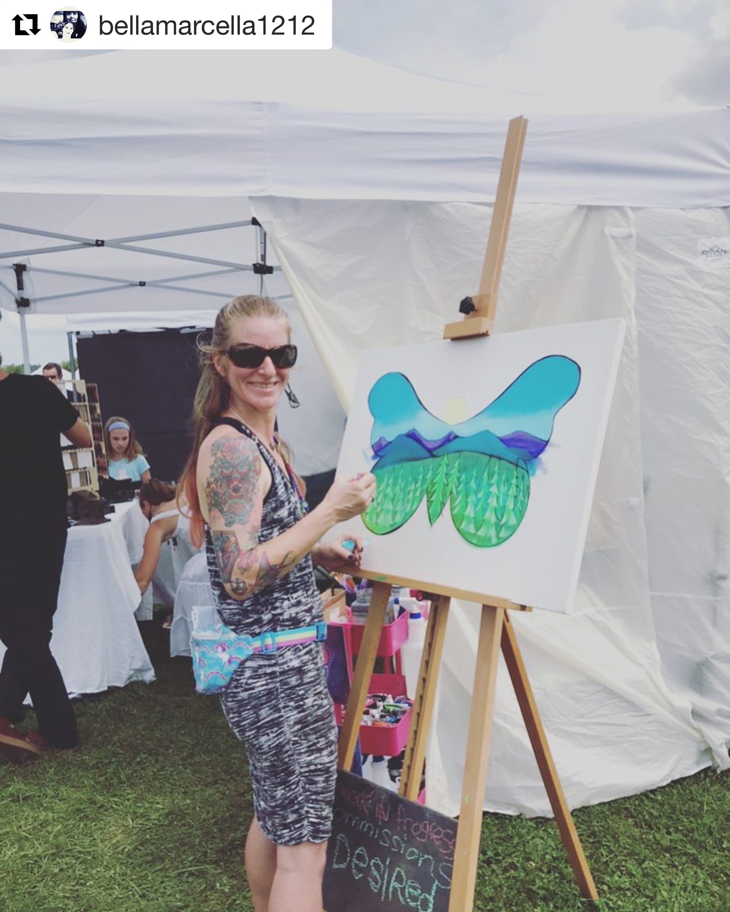Live painting at Vermont Art Festival 2018