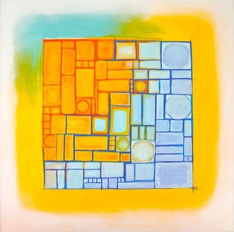 24 X 24 WhiteYellow SquareCircle SOLD.jpg