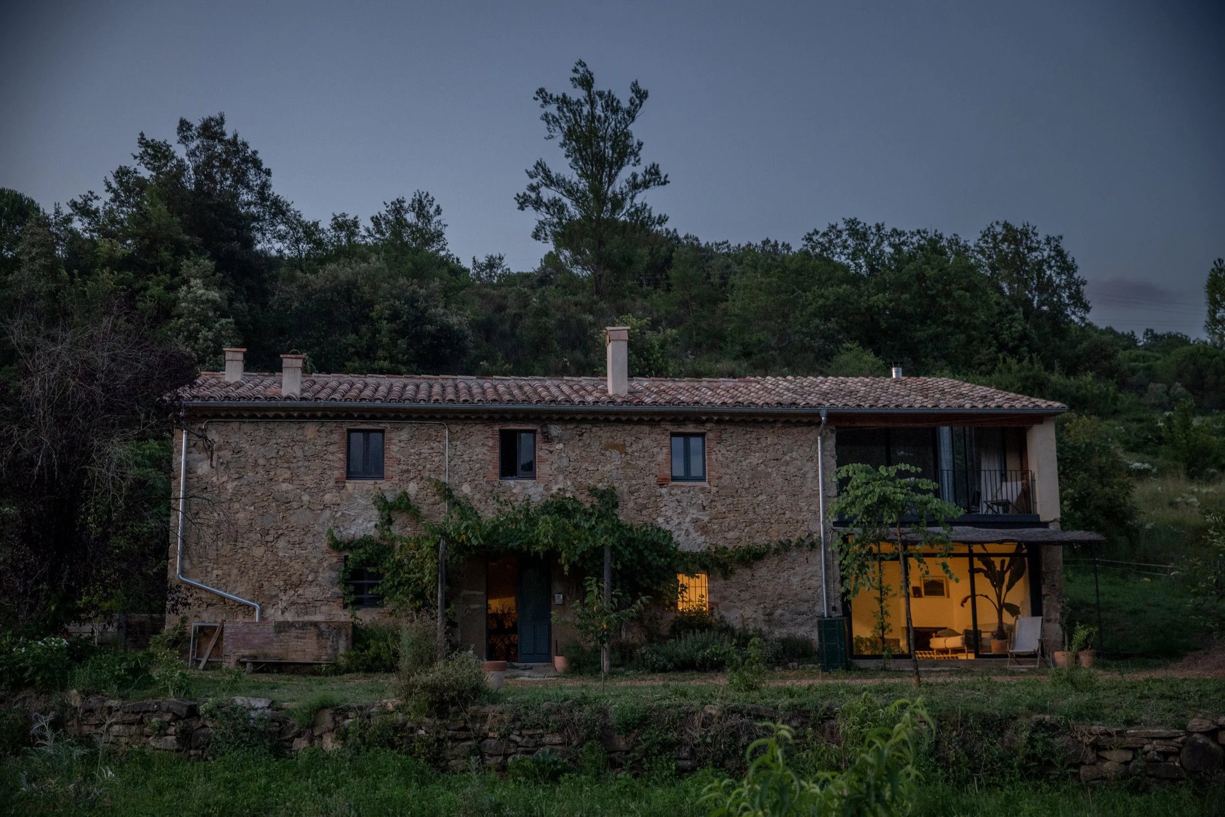 The farm house of Sota la Quinta in Sant Aniol de Finestres, Spain.