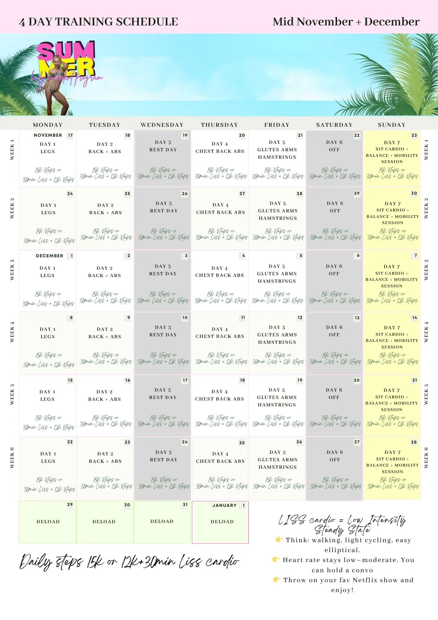 4 days calendar Summer body plan PART 2.jpg