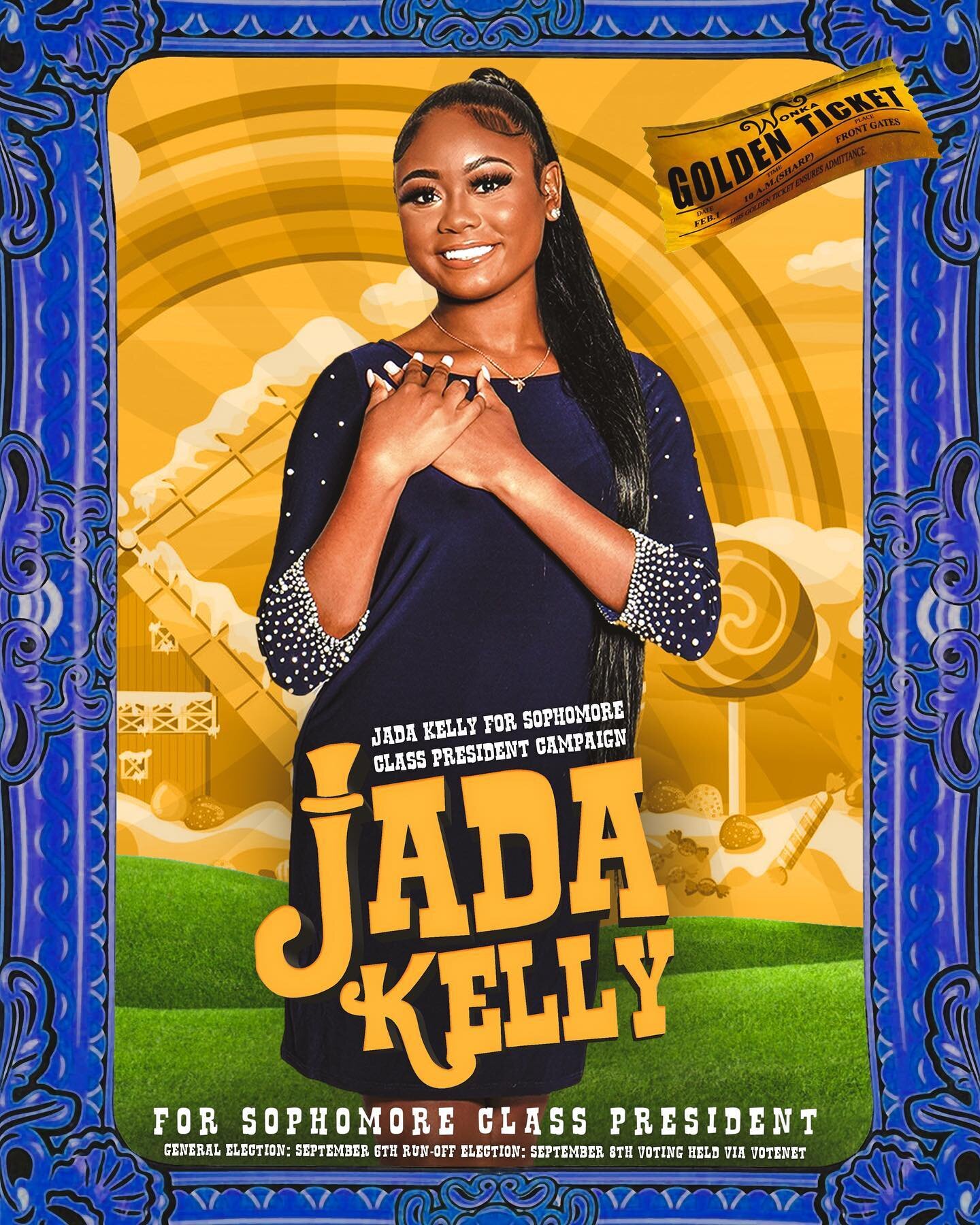 New Willy Wonka Campaign designed for @jadakellyyy! Camping season is here so make sure you book with the best. Thank you for trusting me with your vision! 

#ncat26 #ncat25 #ncat25💙💛 #willywonka #chocolatefactory #campaign #hbcu #hbcucampaign #ste