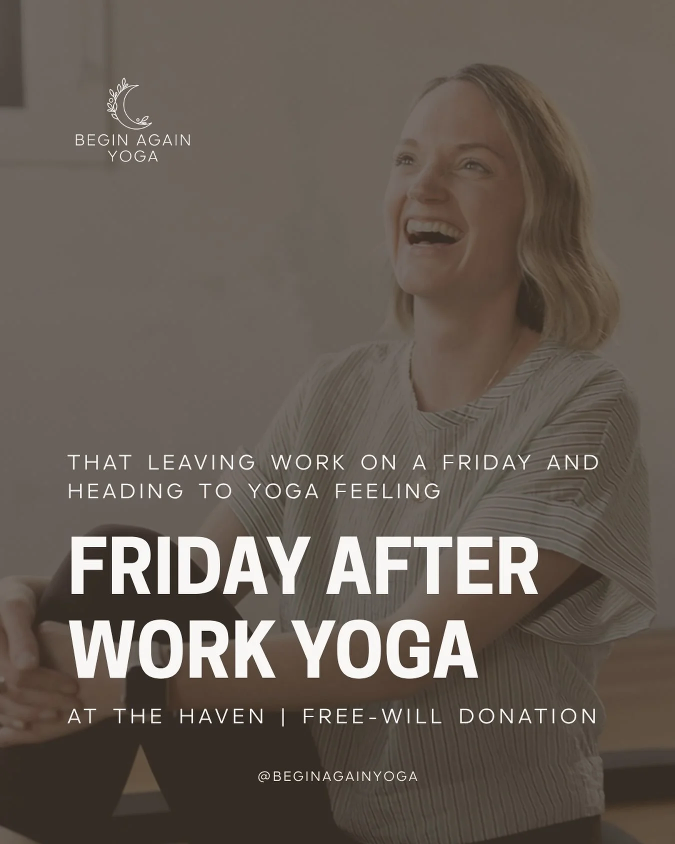 You know that moment when the laptop shuts! 

Start your weekend with me at @thehavenindianola! 

Friday After Work Yoga
Oct. 2 from 5:30-6:30 p.m.
Drop-ins are free-will donation 🤍
Register through @thehavenindianola
