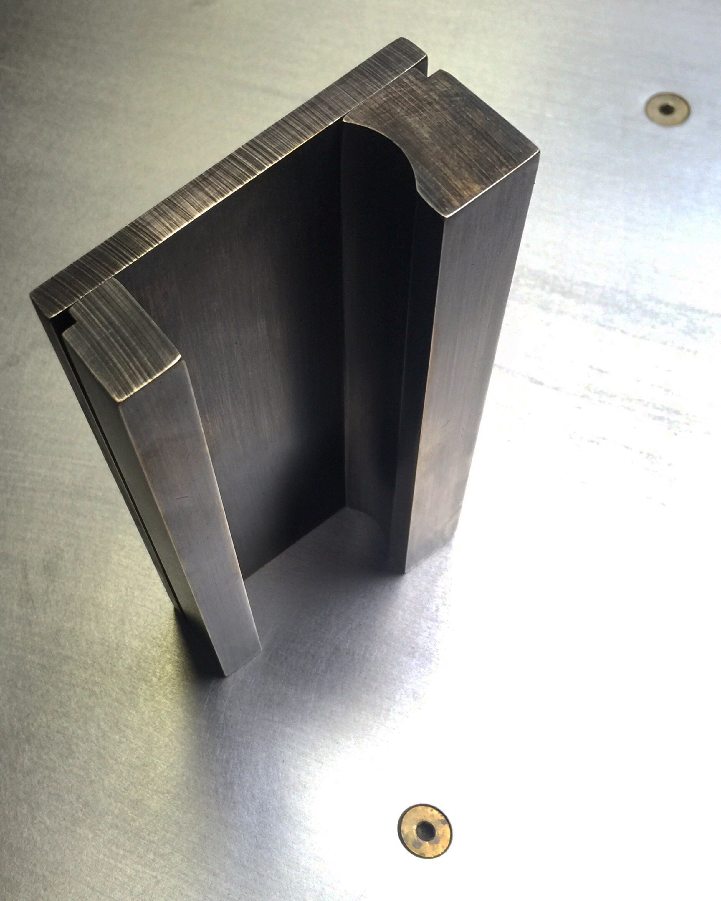 Machined bronze pull study