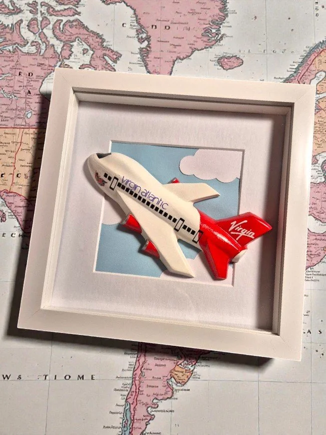 Virgin Atlantic Hand-Painted Aircraft Frame (White) – Ex-Display Model