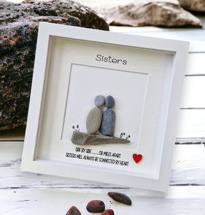 Sisters Pebble Art Frame — Cross Thorn Crafts