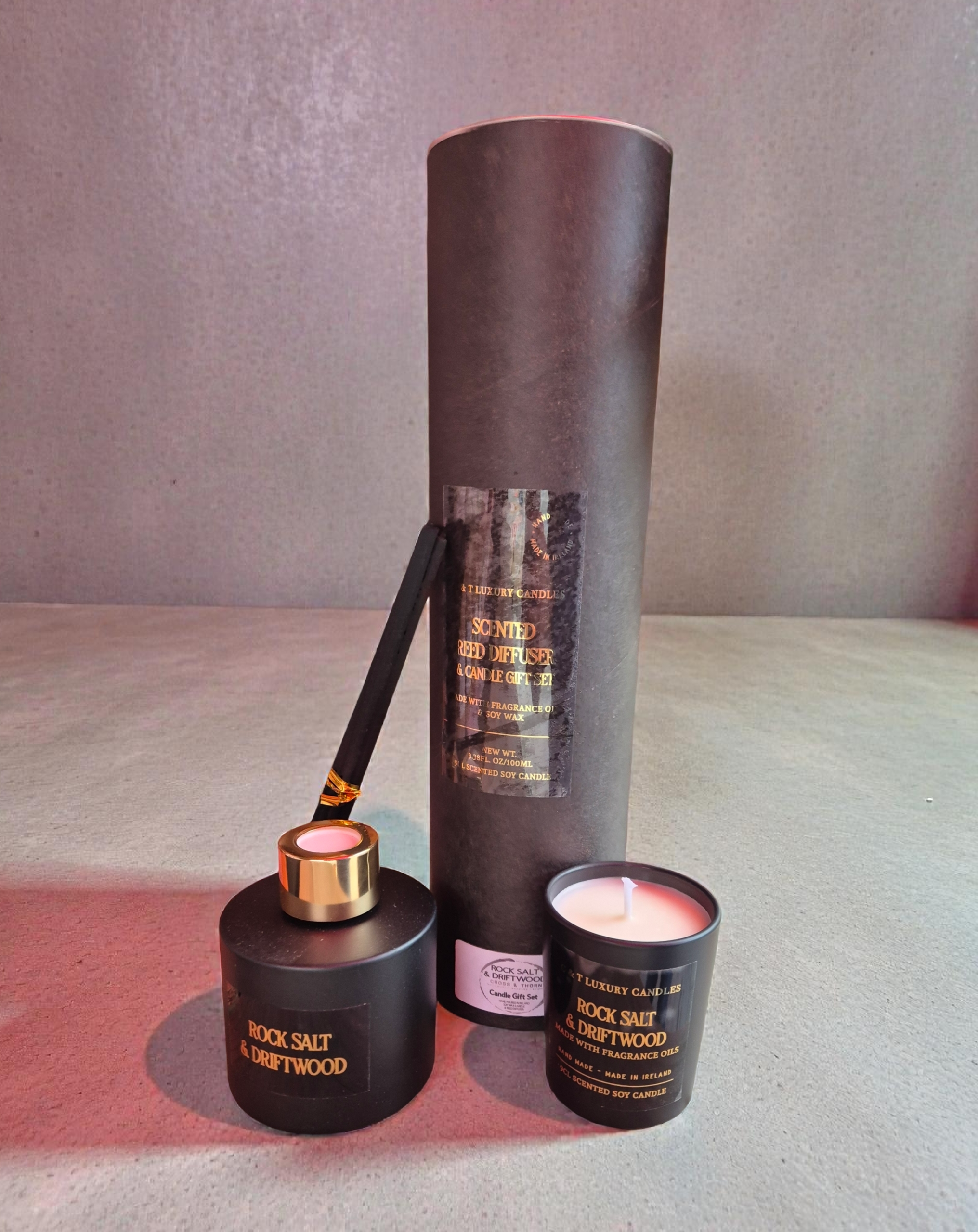 Rock Salt & Driftwood 100ml Diffuser & 9cl Candle Gift Set