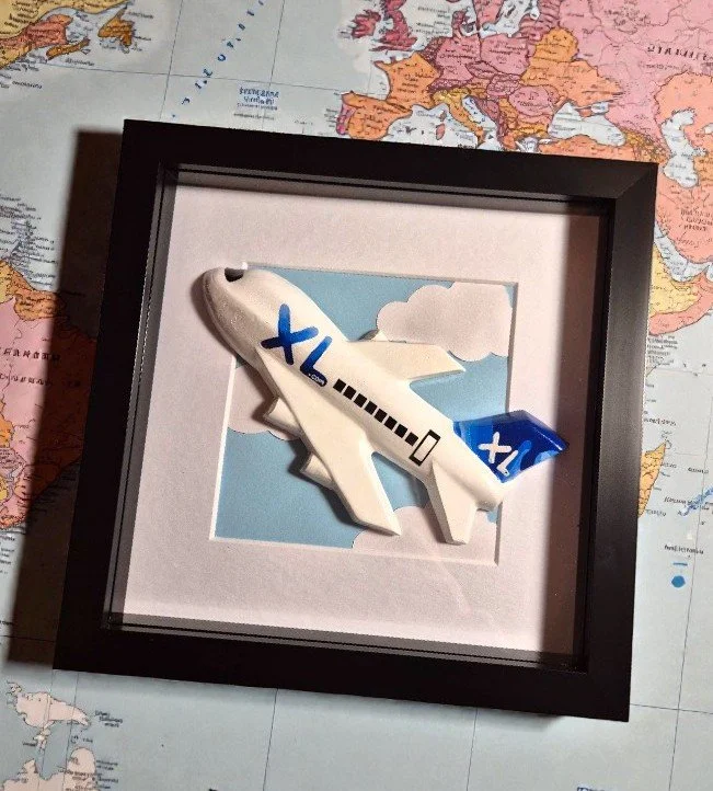 XL Airways UK Hand-Painted Aircraft Frame (Black) – Ex-Display Model