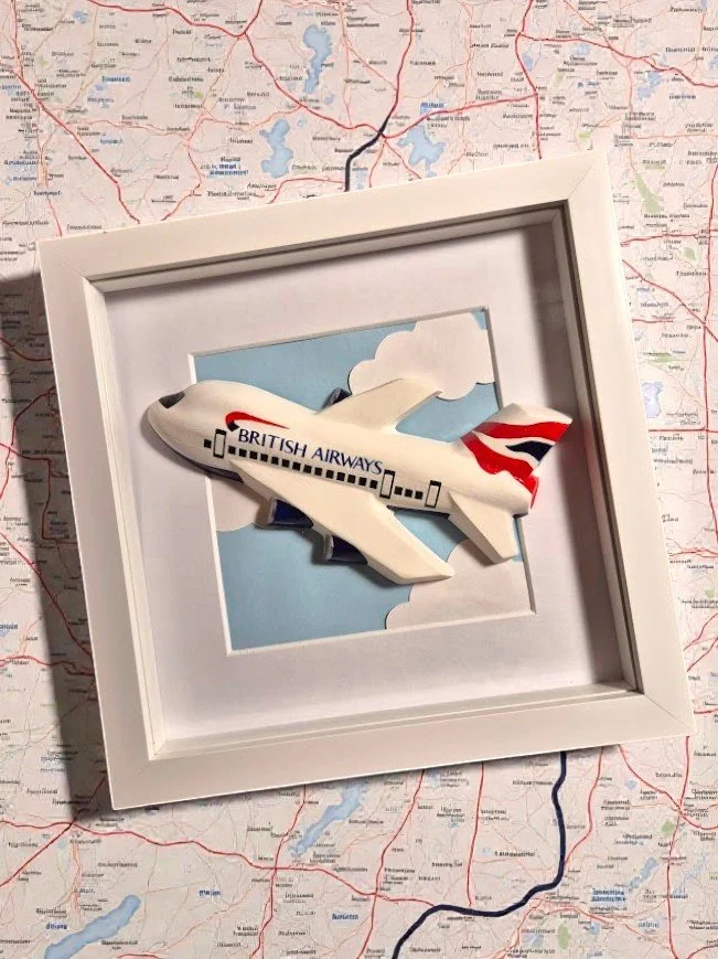 British Airways Hand-Painted Aircraft Frame (White) – Ex-Display Model