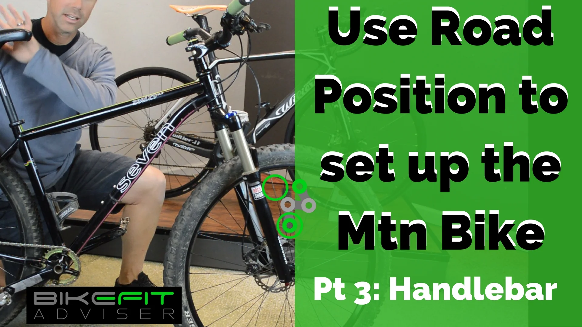 Use Road Position to set up the Mountain Bike, 3 Video Series