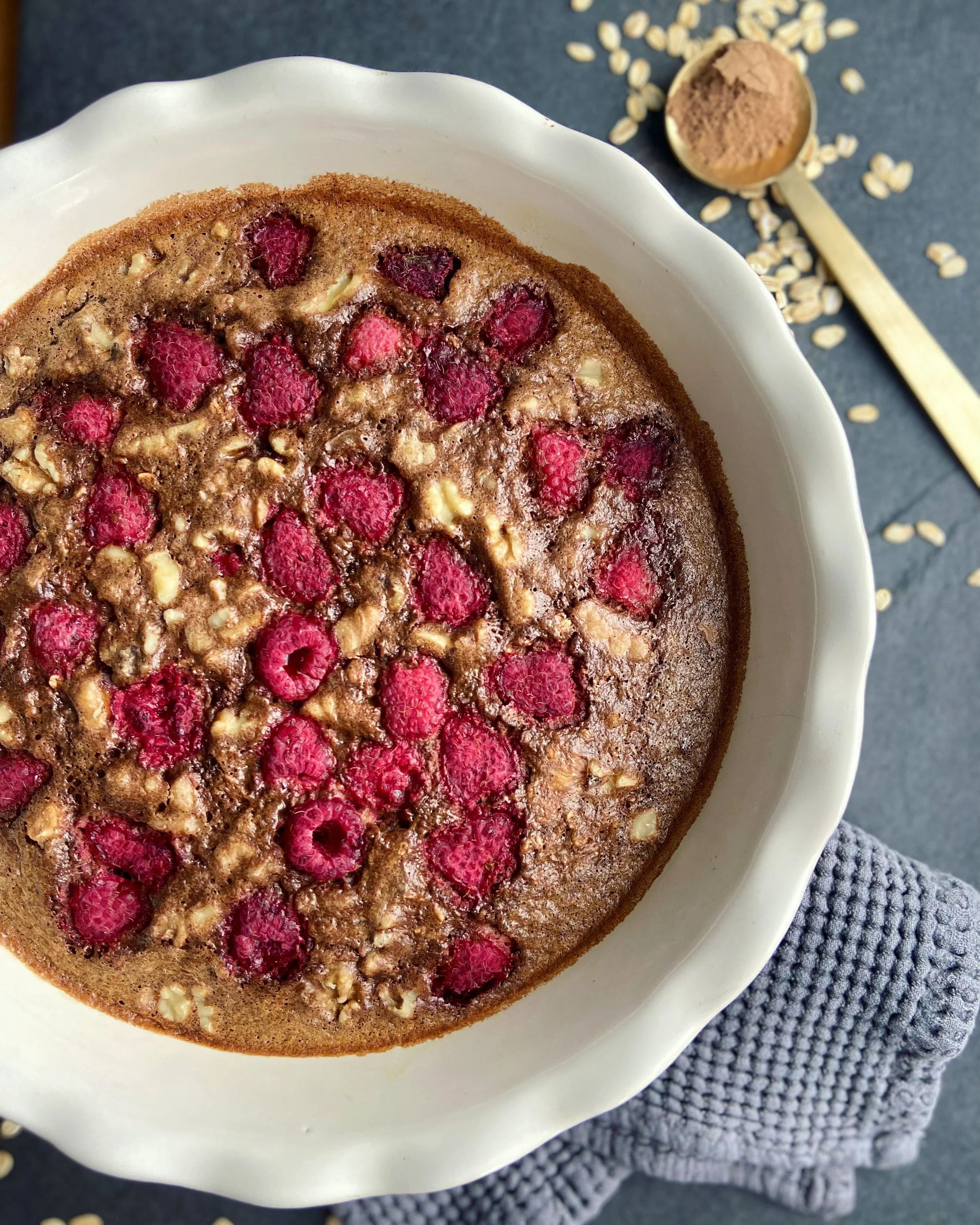 Mushroom Chocolate Baked Oats