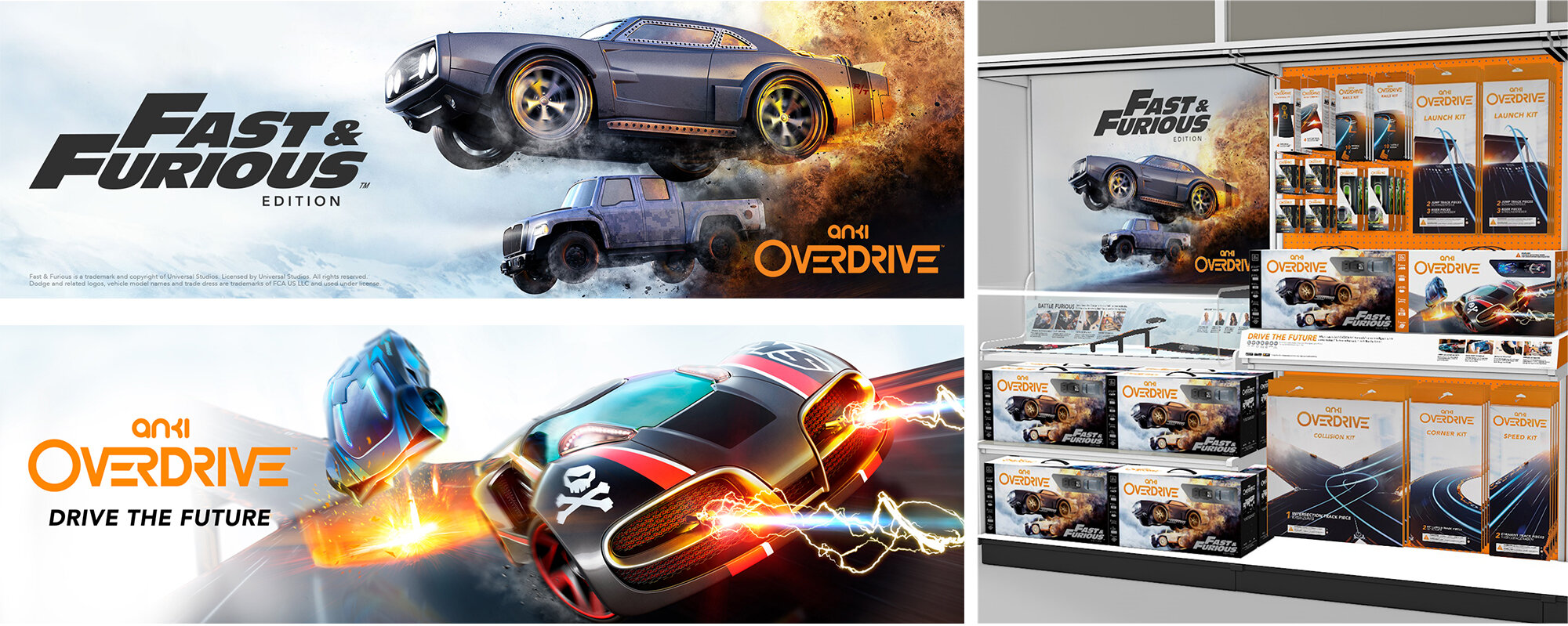 I made sure the design and messaging made it easy for customers to understand the unique features of the F&F Edition and also its compatibility with the Anki OVERDRIVE product universe to continue building the main brand.