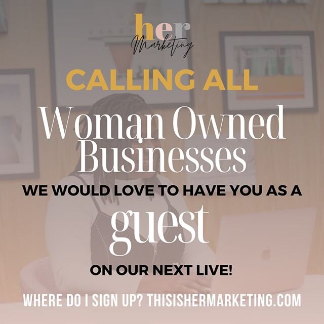 Every Thursday we host our IG Live for like-minded businesswomen where we share business tips, life hacks, and so much more. ⠀⠀⠀
⠀⠀⠀
Got questions about growing your business, marketing questions or interested in being a guest? ⠀⠀⠀
⠀⠀⠀
Let's chat! 💛