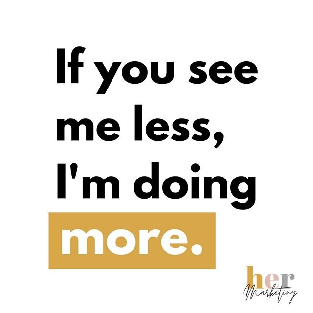 If you see us less, you JUST know I&rsquo;m doing more.⠀⠀
⠀⠀
We have some exciting new things coming out soon! 👀 ⠀
⠀
What some services you would like to see? Drop a comment below! 👇🏾⠀
⠀
⠀⠀⠀
#hermarketing #thisishermarketing #brandingtips #content