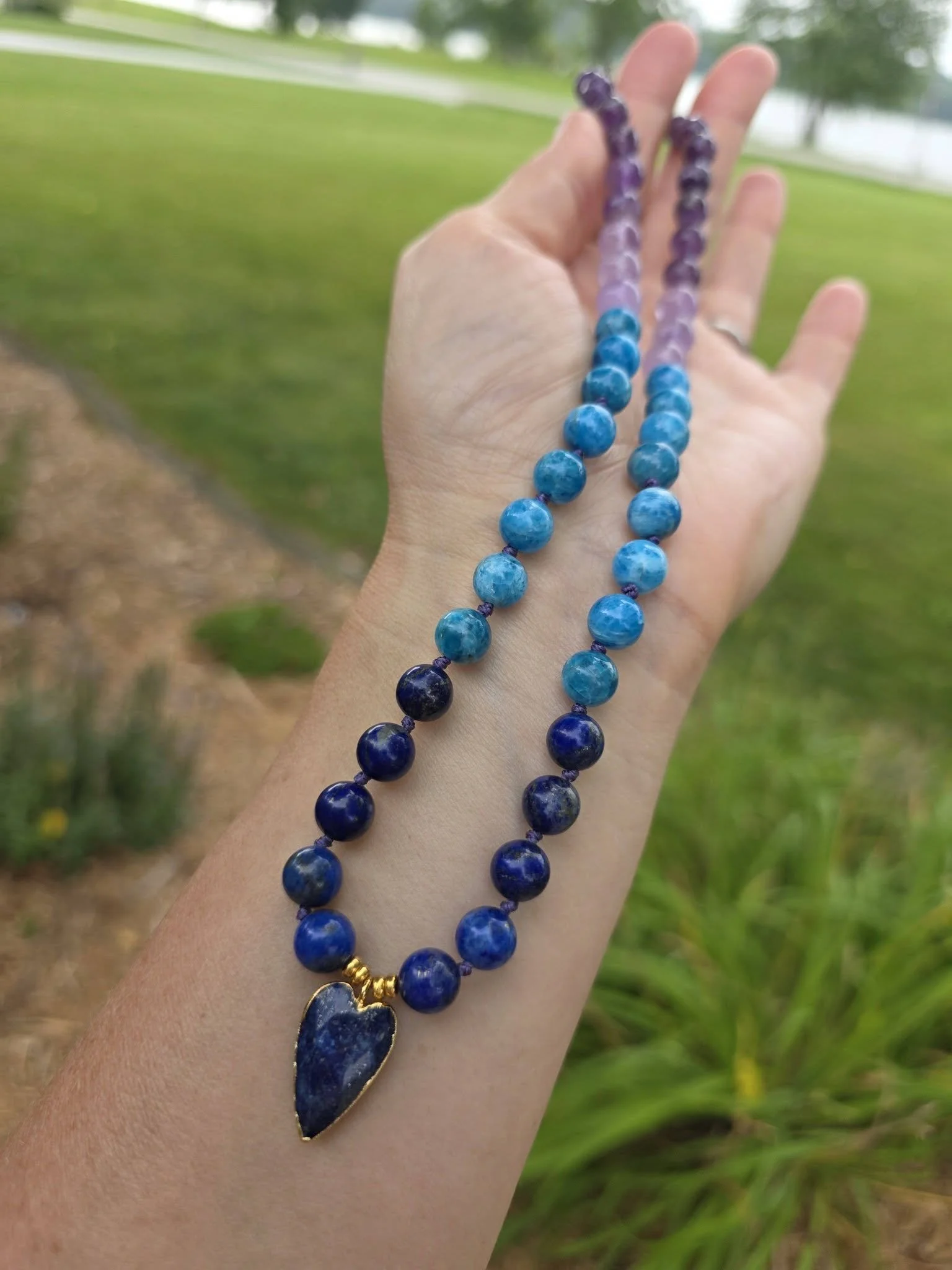 Lapis Heart Necklace