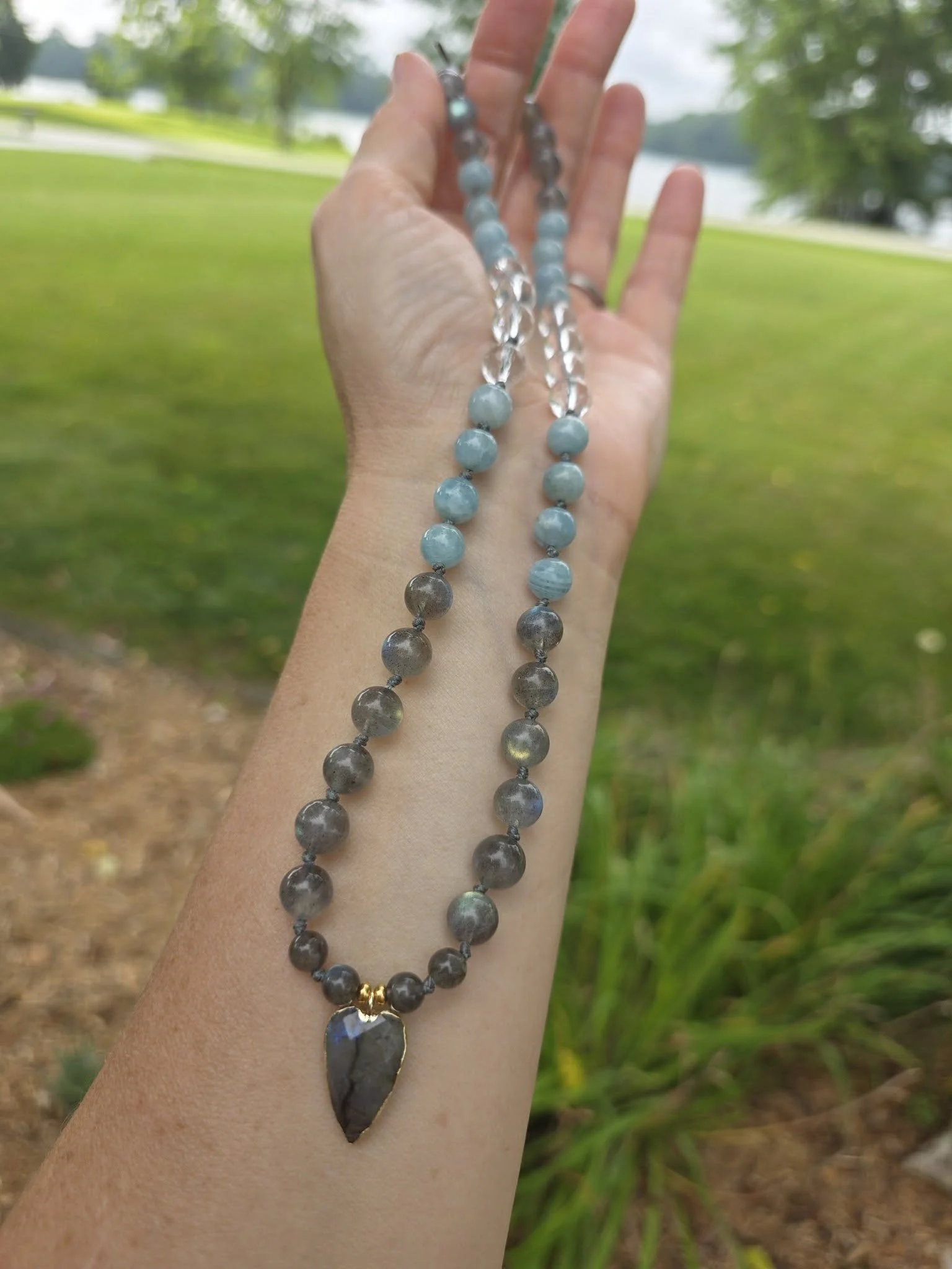 Labradorite Heart Necklace