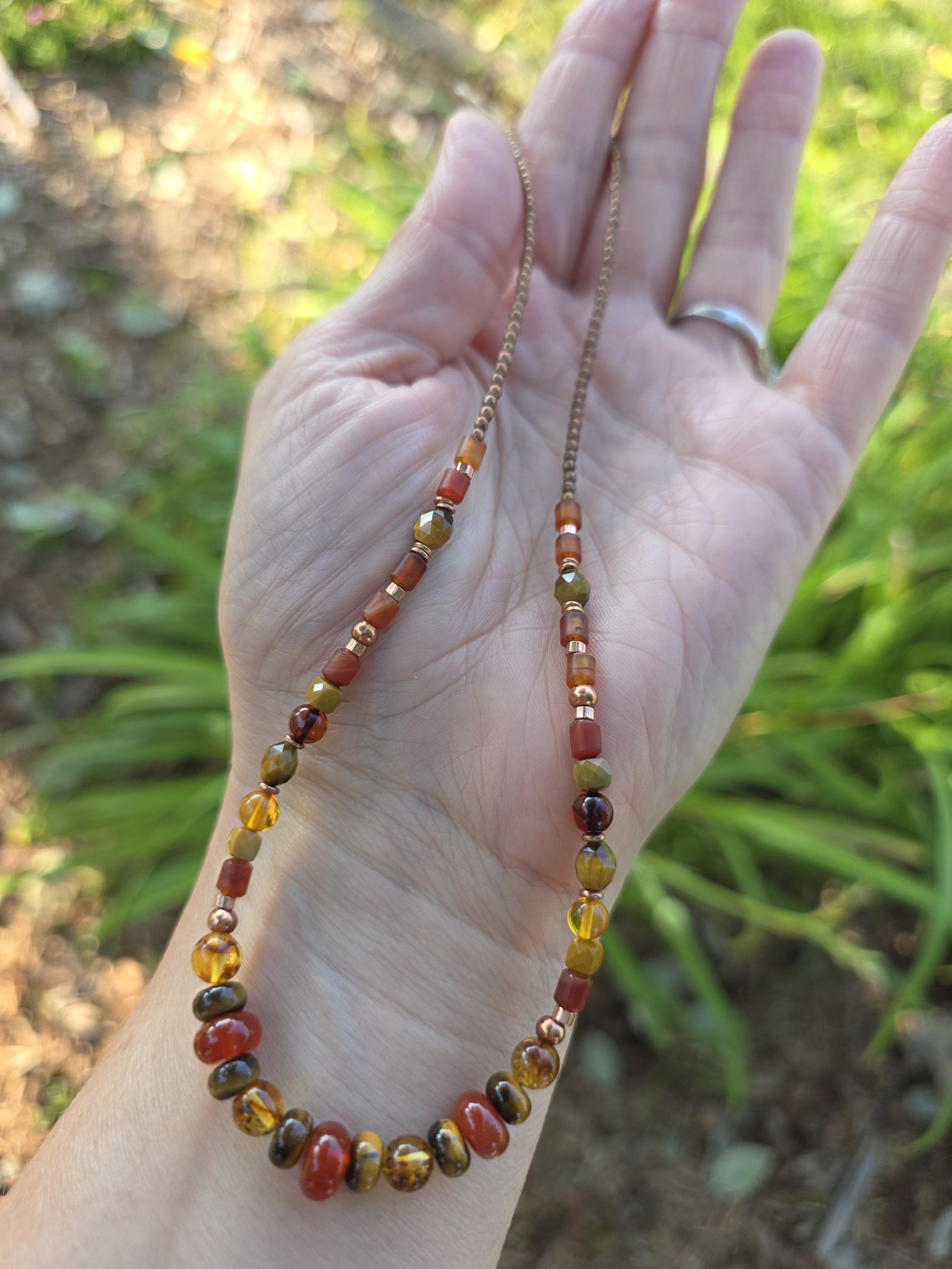 Carnelian and Copper Necklace