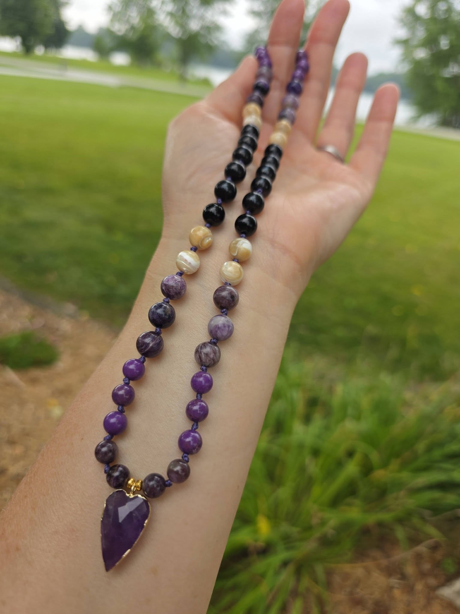 Amethyst Heart Necklace