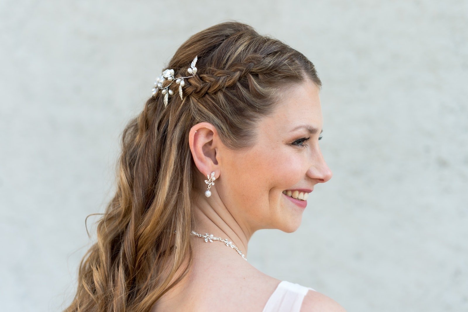 Braut Styling Frisur geflochten