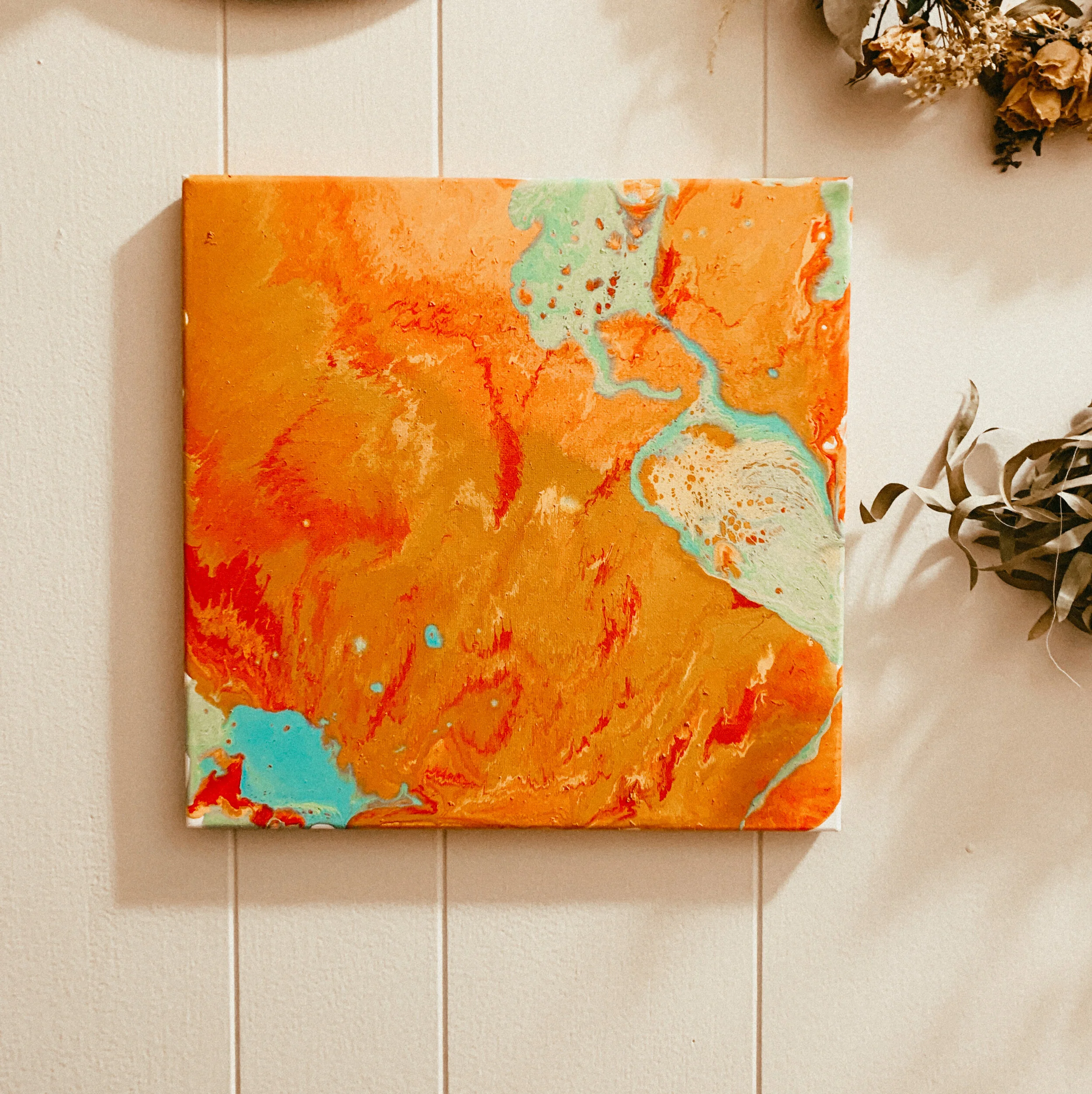 DIY Pour Painting with Dish Soap