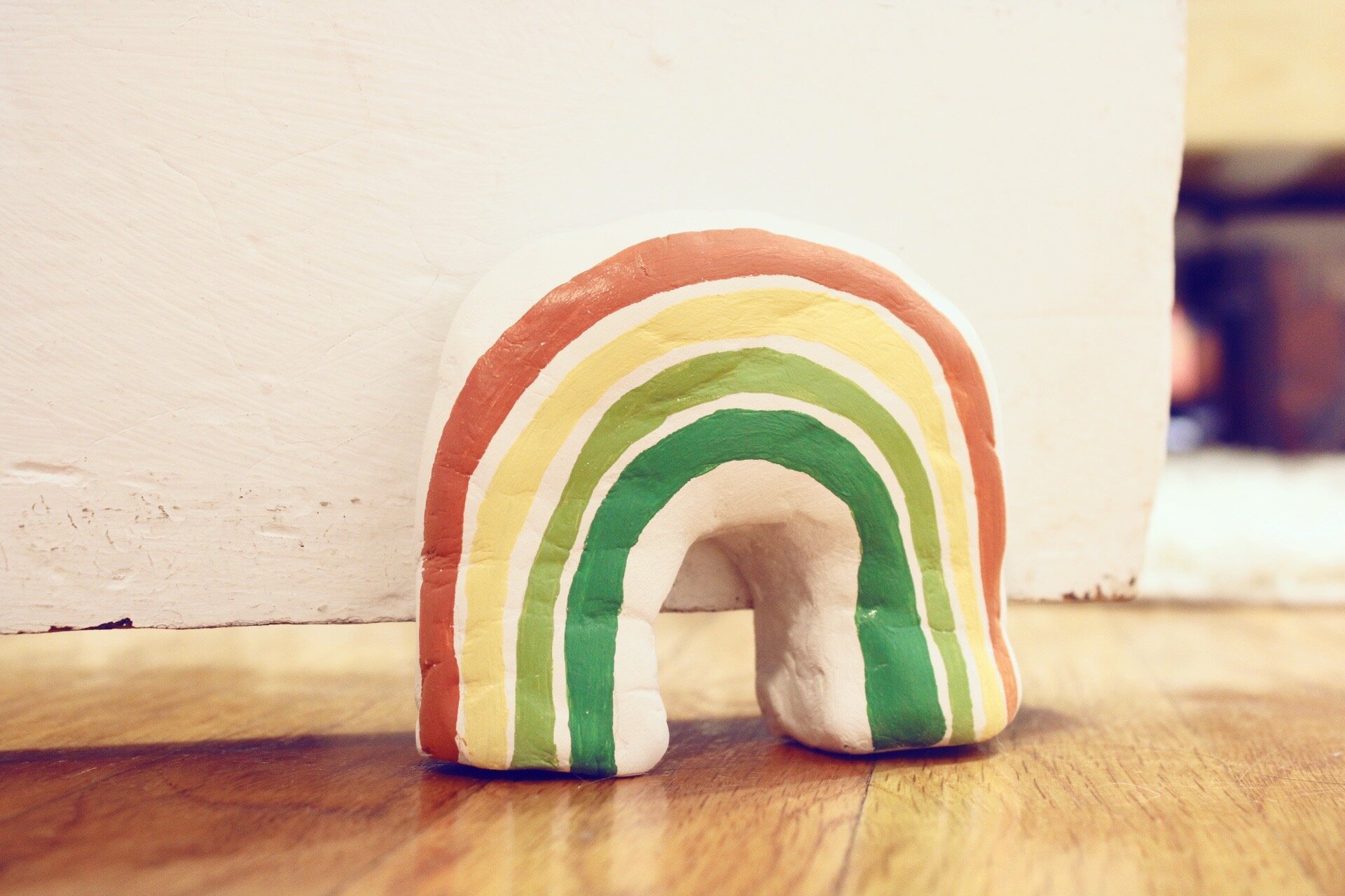 DIY Clay Rainbow Door Stopper 