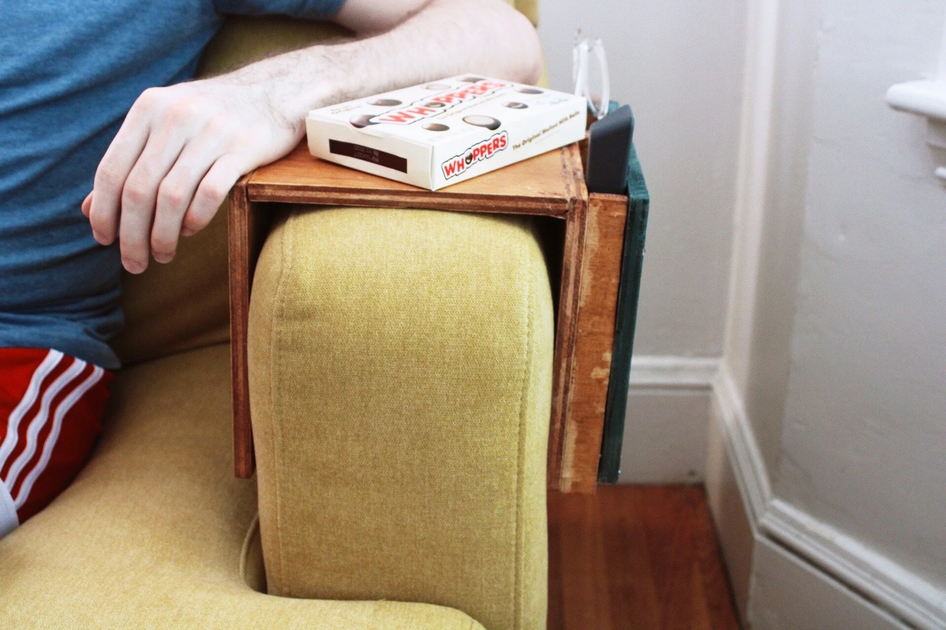 Wooden Sofa Sleeve with Cup Holder - A Beautiful Mess