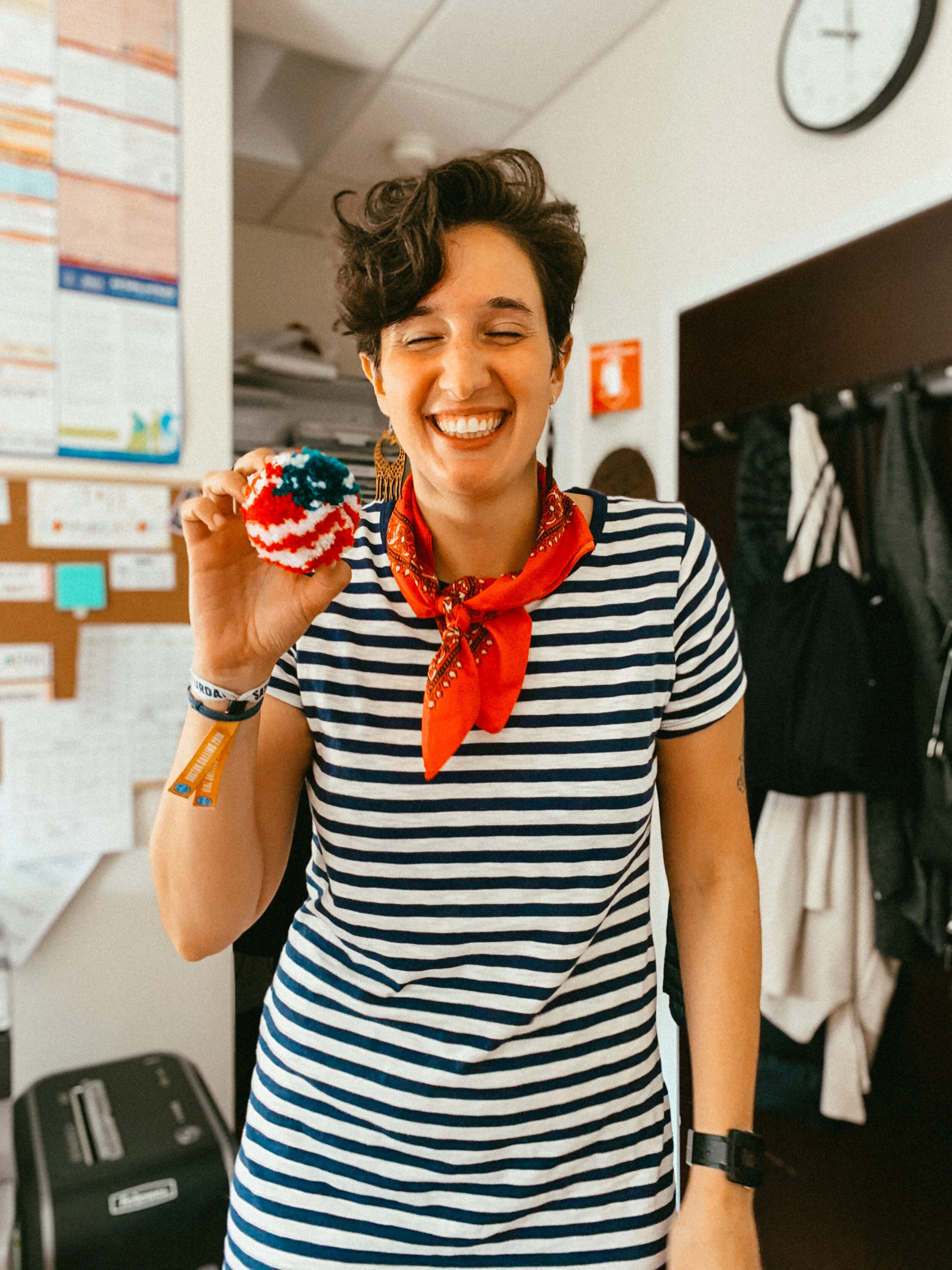 DIY American Flag Pom Poms