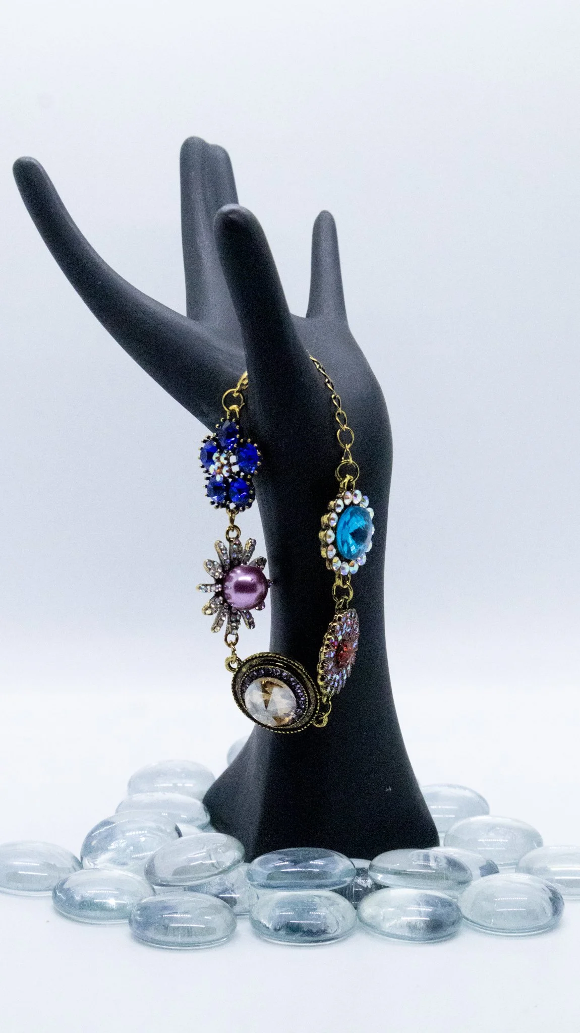 Multicolor Sunflowers Vintage Charm Bracelet