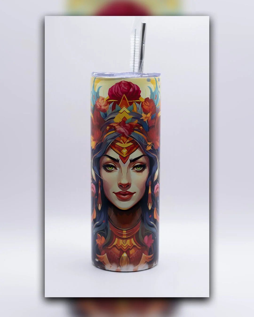 Aztec Goddess Tumbler with Regal Design