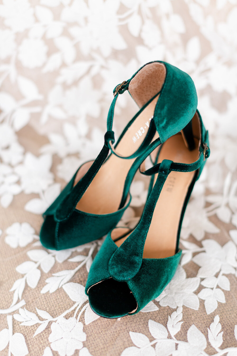 Emerald Shoe Detail Lambertville NJ Wedding