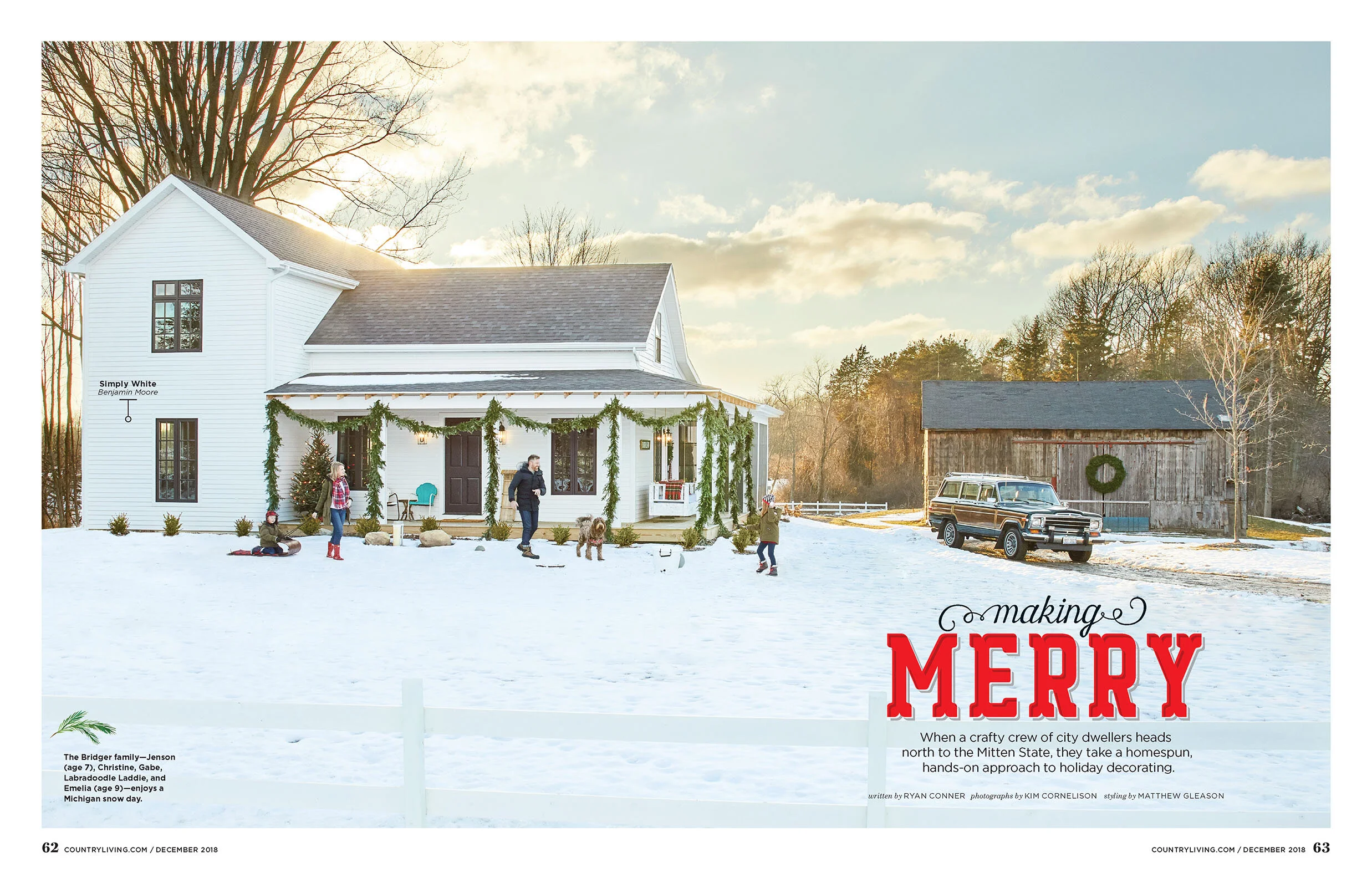 Country Living // December 2018 // Creative Direction And Design