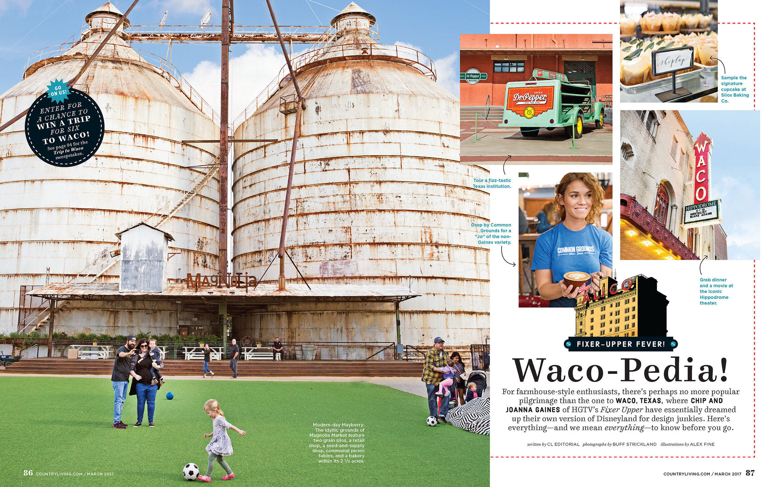 Country Living // May 2017 // Creative Direction and Design // Illustrations Alex Fine // Chip and Joanna Gaines Waco, Texas