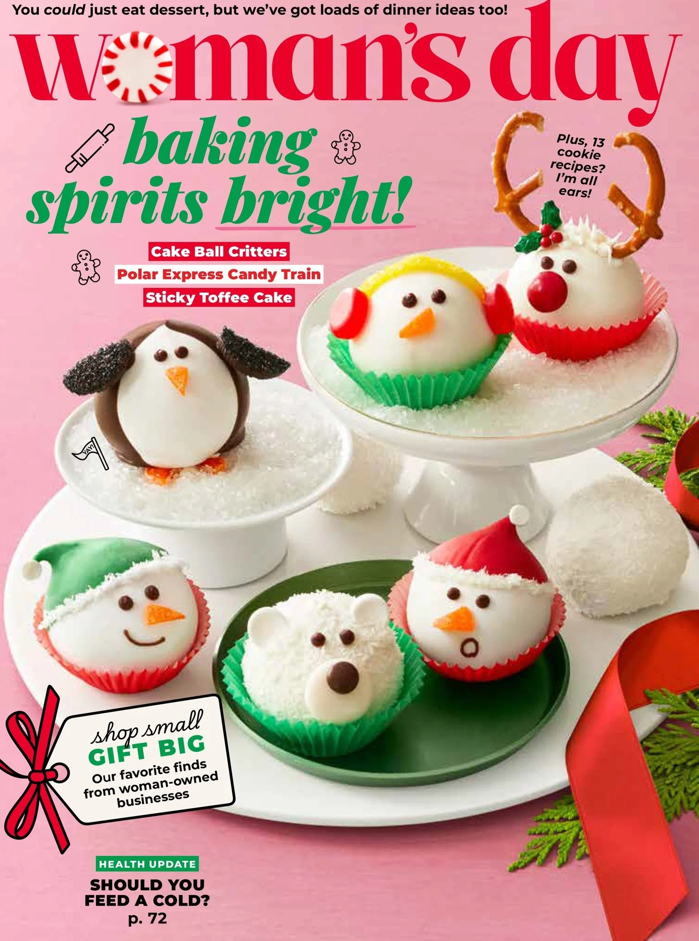The December/January cover of @womansdaymag that I designed is on newsstands now! 🎄🎀 🍪